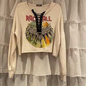 Super Soft Rock N Roll Lace Up Long Sleeve